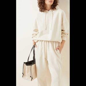 NWT The Frankie Shop Vanessa Organic Cotton Hoodie size XS M cream